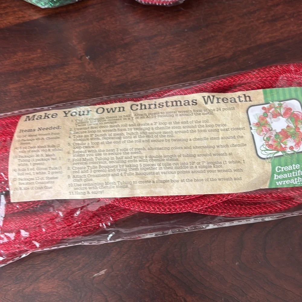 Christmas/Holiday wreath making supplies/mesh
